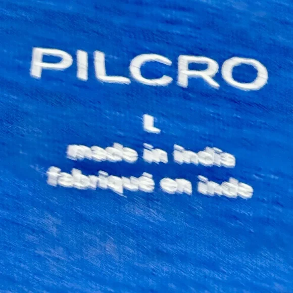 Pilcro | Anthropologie Textured Long Balloon Sleeve Cropped Blue Blouse Top - Picture 9 of 9